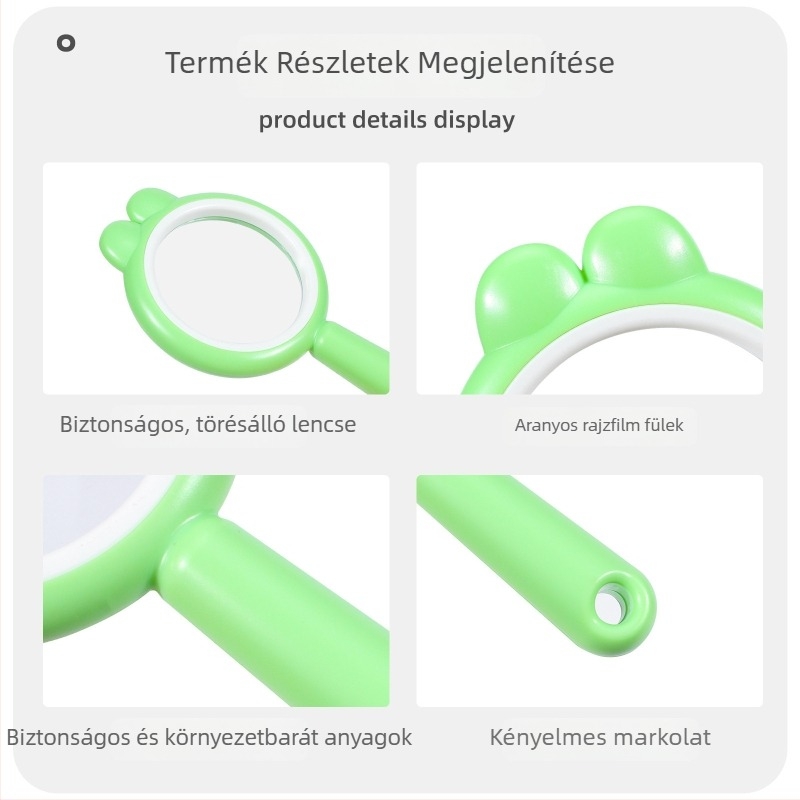 Kézben tartható nyuszis karikatúra nagyító gyerekek számára – óvodához és külső felfedezésekhez, valamint osztálytermi természettudományos kísérletekhez