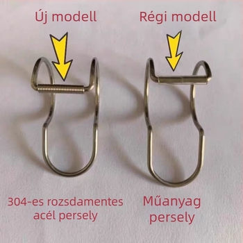 Szélvédett rögzítő csap ruhaszárító rúdhoz, 304 rozsdamentes acélból, csúszásmentes külső klipsz.