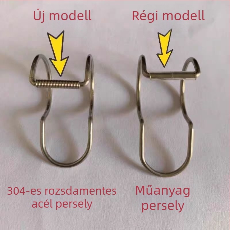 Szélvédett rögzítő csap ruhaszárító rúdhoz, 304 rozsdamentes acélból, csúszásmentes külső klipsz.