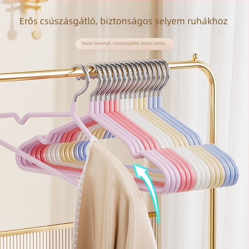 Csúszásmentes, vastagított és megnövelt méretű ruhafogas és állvány – kollégiumi és otthoni használatra