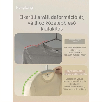 Vastag ruhafogas, széles vállrész design-nal, varrat nélküli válltámasz, otthoni ruhaszárításra