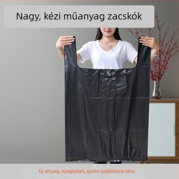 Nagy teherbírású műanyag szemeteszsákok mellény-stílusban