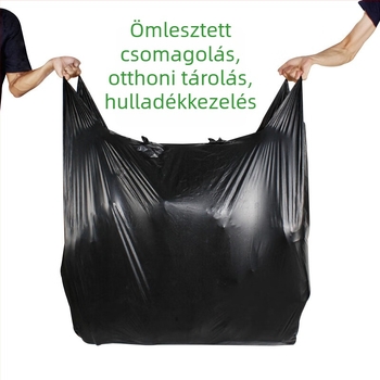 Nagy teherbírású műanyag szemeteszsákok mellény-stílusban