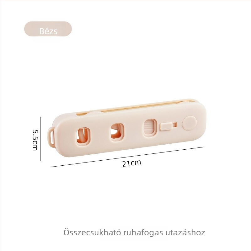 Összecsukható utazó ruhaszárító akasztó, hordozható, multifunkcionális utazásokhoz és szállodai használatra, több lyukú