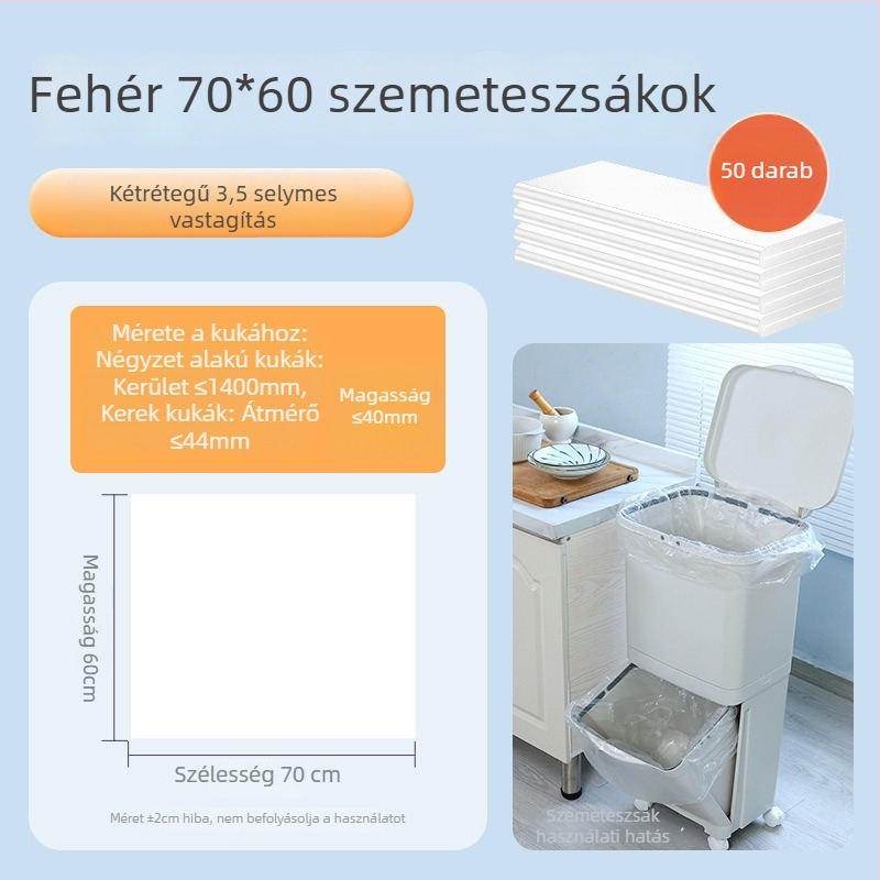Japán stílusú kétszintes szemetes kuka széles nyílással, nagy méretű, téglalap alakú, vastagodott falú