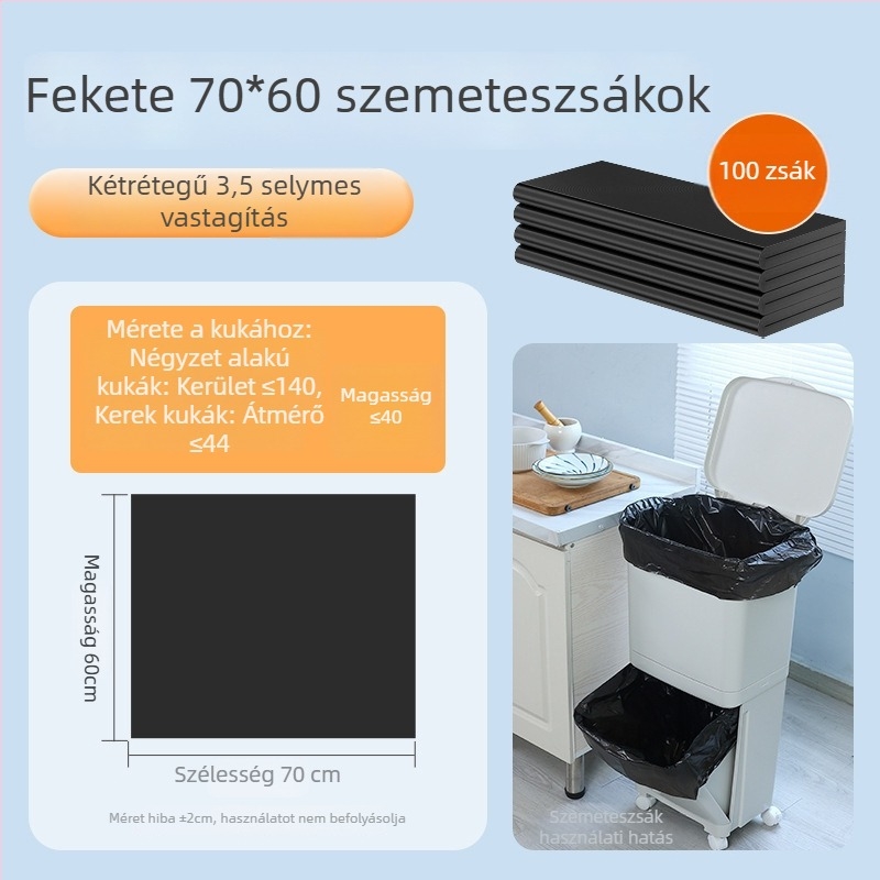 Japán stílusú kétszintes szemetes kuka széles nyílással, nagy méretű, téglalap alakú, vastagodott falú