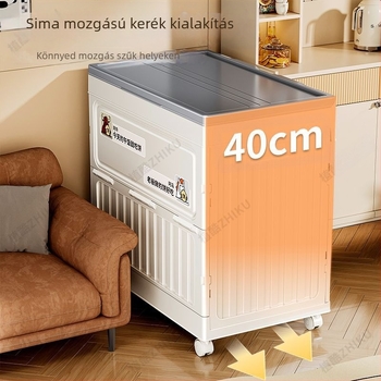 Nagy kapacitású ruhatároló doboz fedéllel, otthoni használatra, összecsukható tároló szekrény