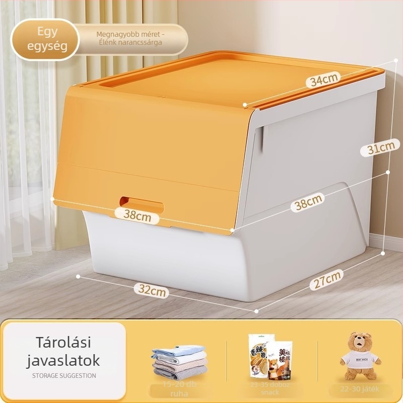 Gyermekjáték tároló doboz, műanyag ruházat és nassolnivaló tároló polc, többszintes tároló szekrény