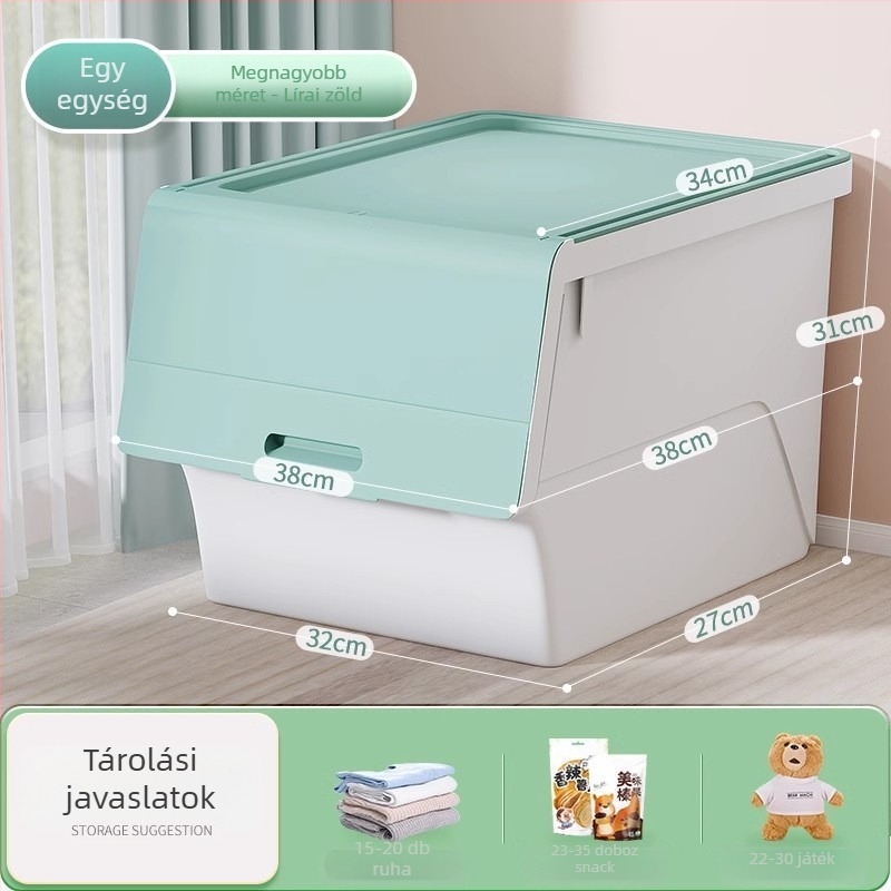 Gyermekjáték tároló doboz, műanyag ruházat és nassolnivaló tároló polc, többszintes tároló szekrény