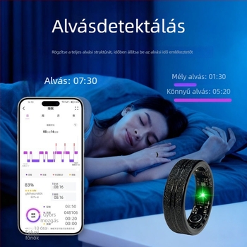 F56 szemcsés felületű kerámia okosgyűrű alvásfigyeléssel, sport és úszás közben vízálló, multifunkciós
