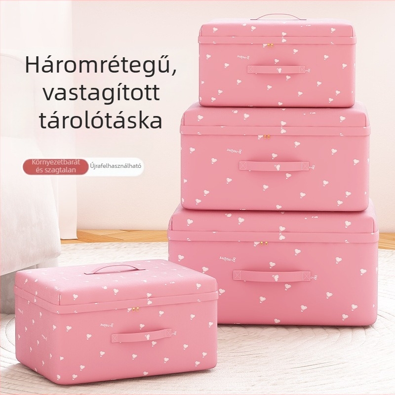 Kocka alakú tárolózsák paplanok és ruhák számára, nagy kapacitású, tömörítő zsák utazáshoz és költözködéshez