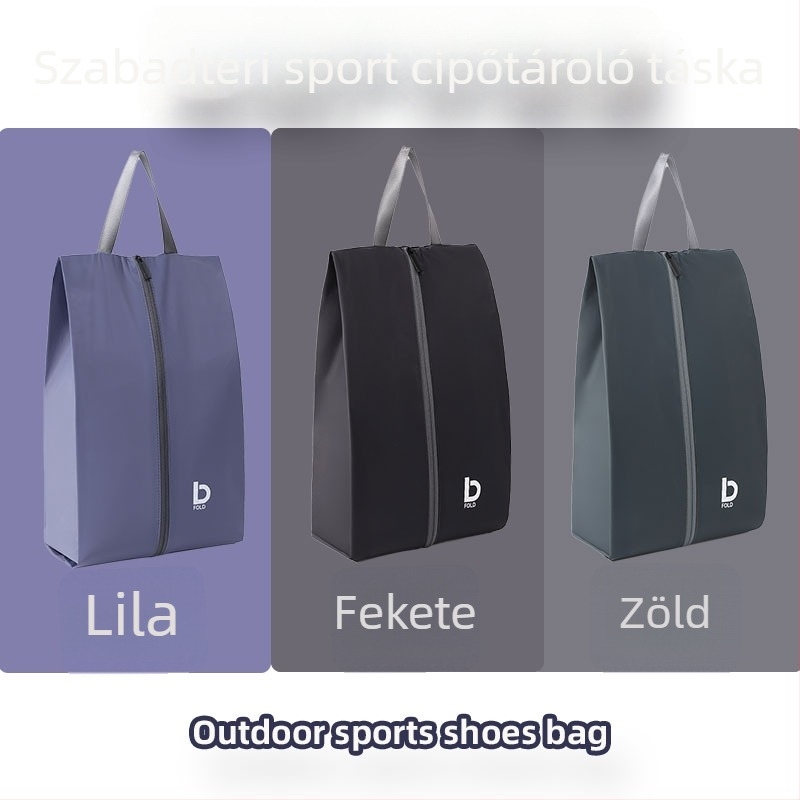 Utazó- és edzőcipő tároló táska, hordozható por- és vízálló, nagy kapacitású
