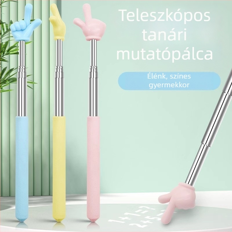 Teleszkópos rozsdamentes acél oktatási bot ujjolvasó mutatóval, 55 cm