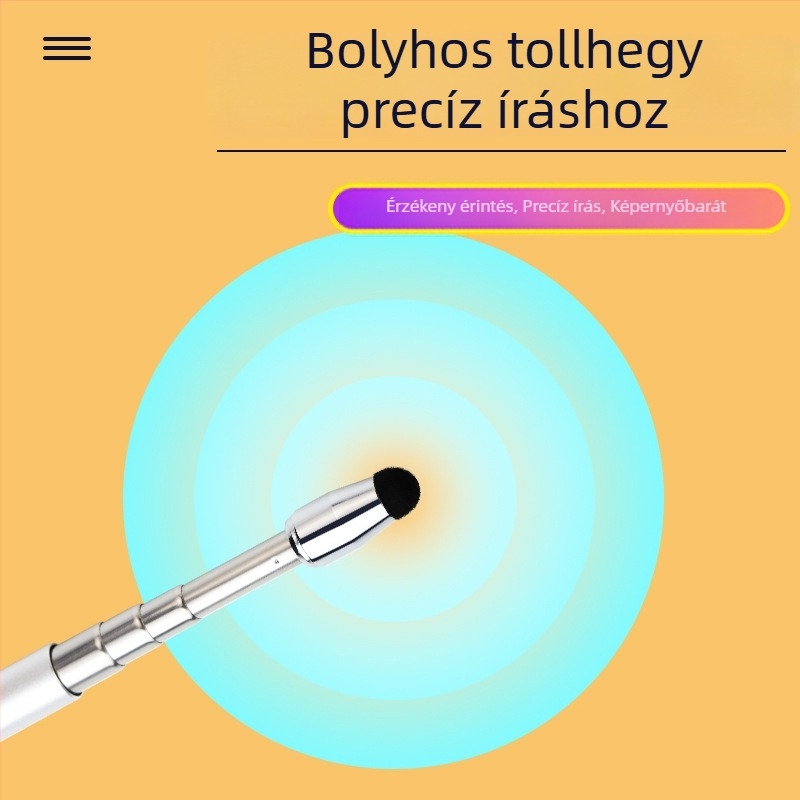 Visszahúzható kapacitív érintő stylus érintőképernyőkhöz és elektronikus fehér táblához, online órákhoz