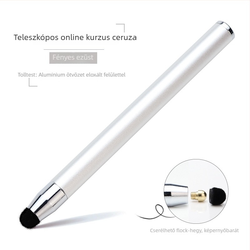 Visszahúzható kapacitív érintő stylus érintőképernyőkhöz és elektronikus fehér táblához, online órákhoz