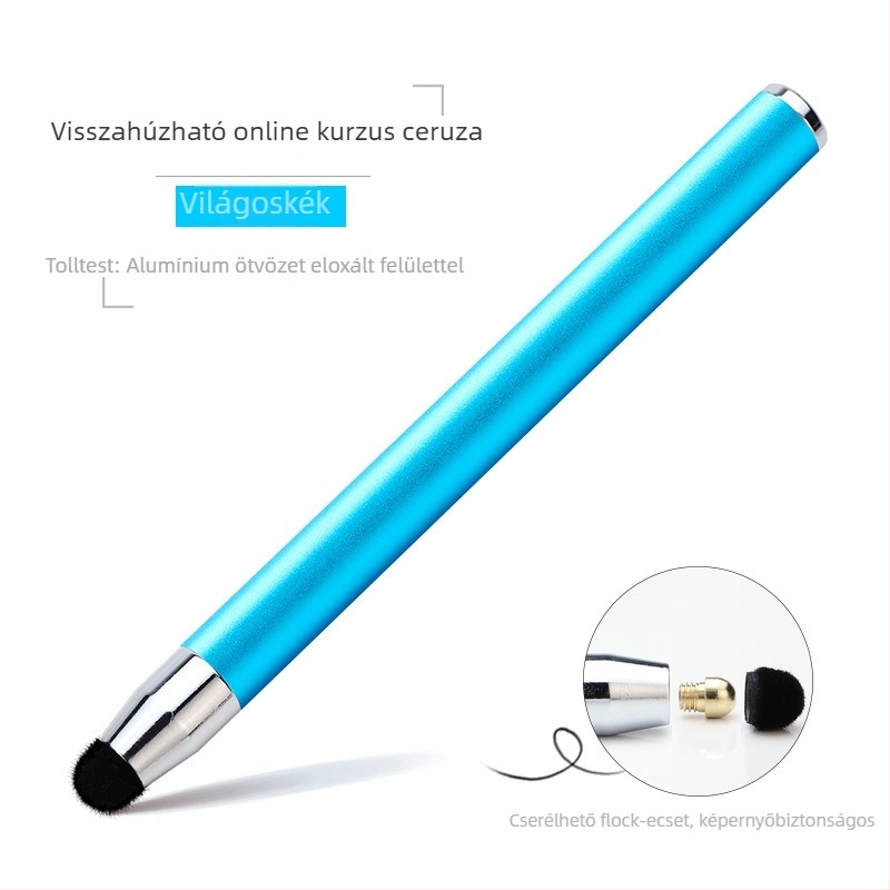 Visszahúzható kapacitív érintő stylus érintőképernyőkhöz és elektronikus fehér táblához, online órákhoz