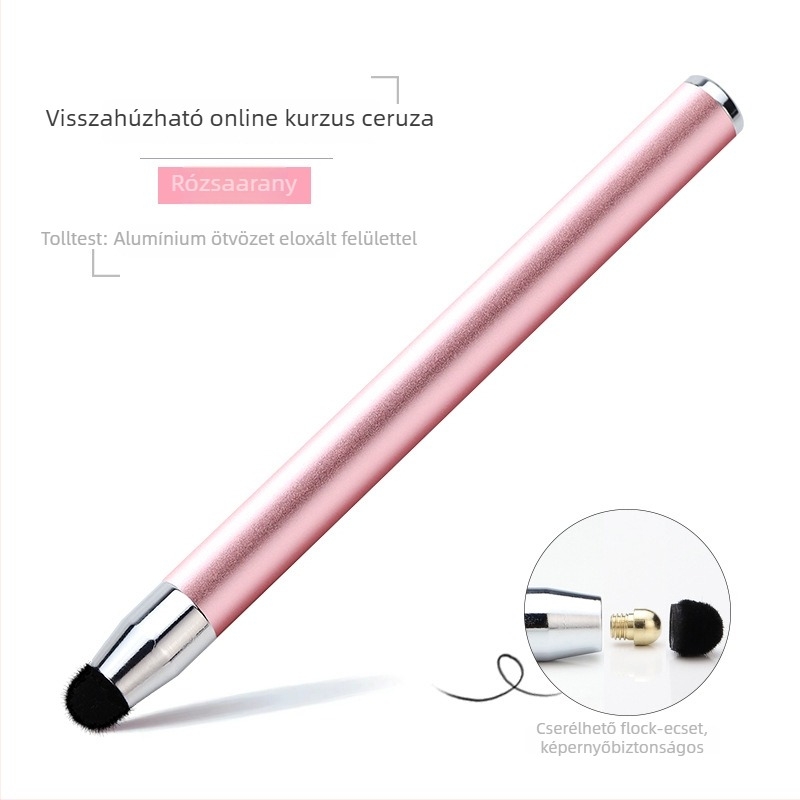 Visszahúzható kapacitív érintő stylus érintőképernyőkhöz és elektronikus fehér táblához, online órákhoz