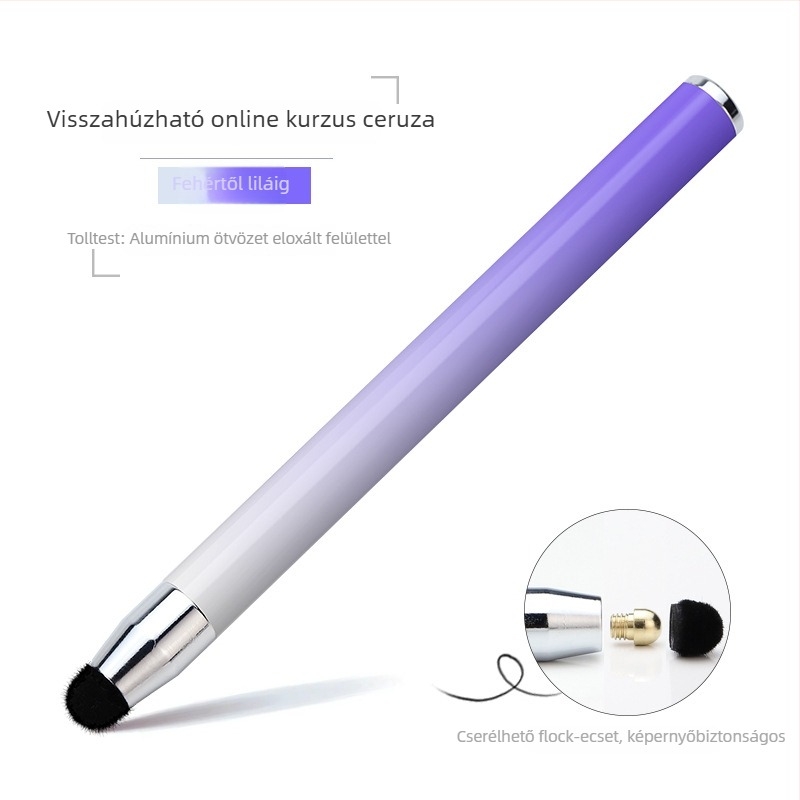 Visszahúzható kapacitív érintő stylus érintőképernyőkhöz és elektronikus fehér táblához, online órákhoz