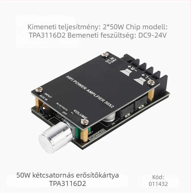 30W×2 | 80W×2 Bluetooth 5.0 digitális erősítő-panel, kétcsatornás sztereó Hi-Fi, USB audio bemenet