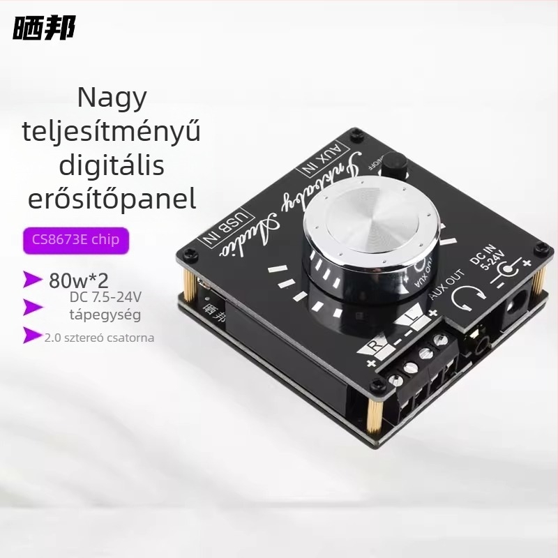 30W×2 | 80W×2 Bluetooth 5.0 digitális erősítő-panel, kétcsatornás sztereó Hi-Fi, USB audio bemenet