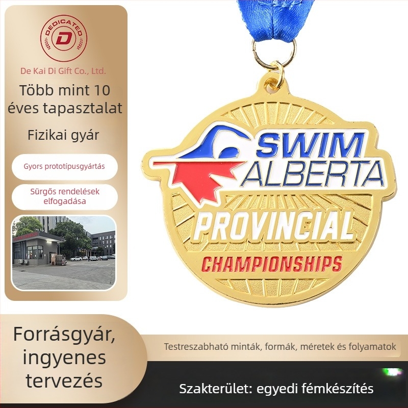 Egyedi plakett sporteseményekhez és maratonokra, aranyérem díj, személyre szabott emlékszuvenír, fém plakett