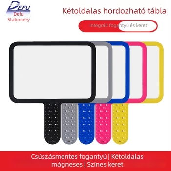 Kézben tartható, kétoldalas mágneses fehér tábla, mini író tábla
