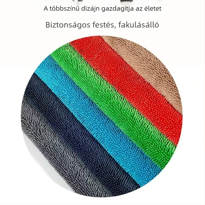 Mikroszálas autó törölköző üvegek tisztítására, csavart fonat, vastag, rendkívül nedvszívó, nyommentes