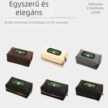 Autó belső Velúr szalvétatartó doboz, rendező karfához, hátsó üléshez, klasszikus belső kiegészítő