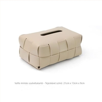 Bőr zsepiadó autóhoz és otthonhoz, karos mintázatú, színekben harmonizáló, minimalistikus, többfunkciós, elegáns és egyedi
