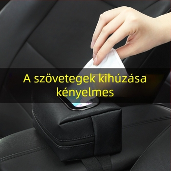 Autóba akasztható zsebkendő tartó — kreatív dizájnú doboz kartámaszhoz, belső szervező