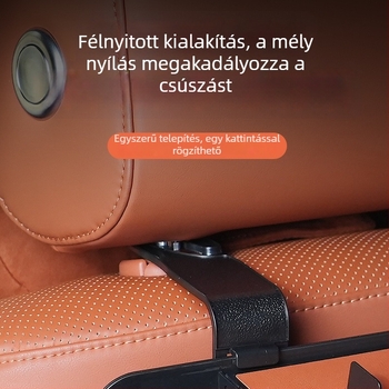 Autó belső térre tervezett multifunkcionális tároló doboz, zsebkendő-tartó, pohártartó és hátsó ülés tároló táska