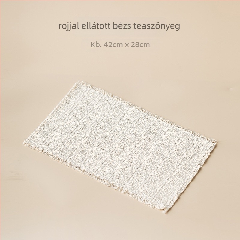 Brokát hímzett tassel teázó alátét, kétoldalas textil alátét otthonra és irodára
