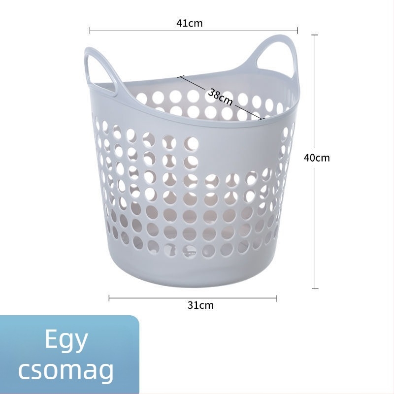 Műanyag ruháskosár, háztartási ruhatároló kosár, modern letisztult dizájn