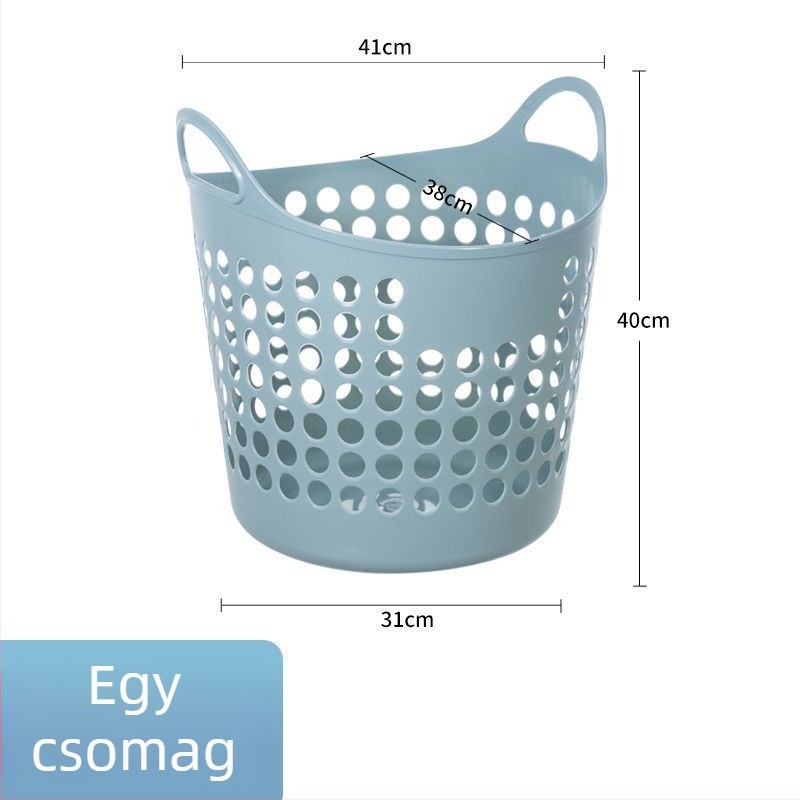 Műanyag ruháskosár, háztartási ruhatároló kosár, modern letisztult dizájn