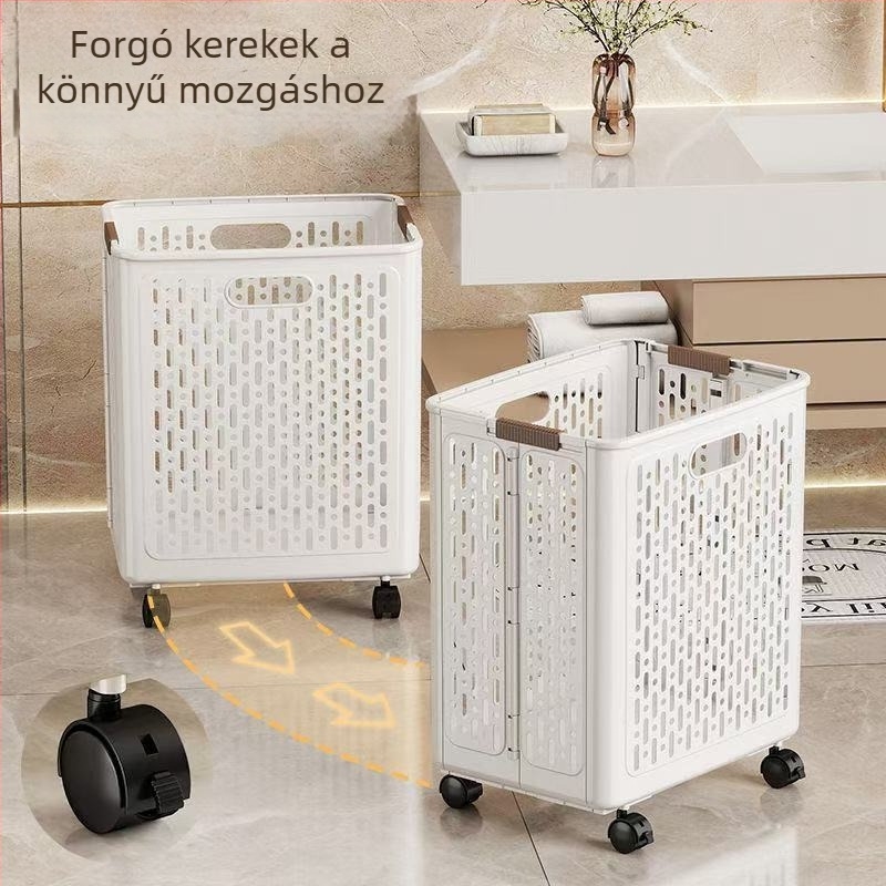 Összecsukható ruhás kosár, nagy kapacitású, otthoni használatra, fürdőszoba