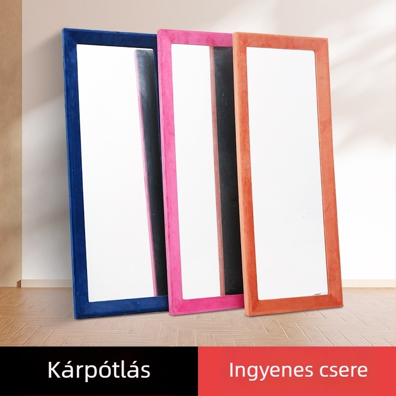 Lányok hálószobájába tervezett teljes hosszúságú álló tükör, téglalap alakú, minimalist, egyedi gyártású