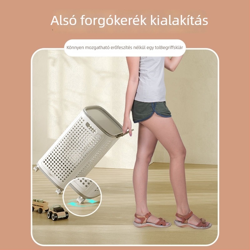 Liba nagy kapacitású műanyag ruhás kosár - háztartási tárolás