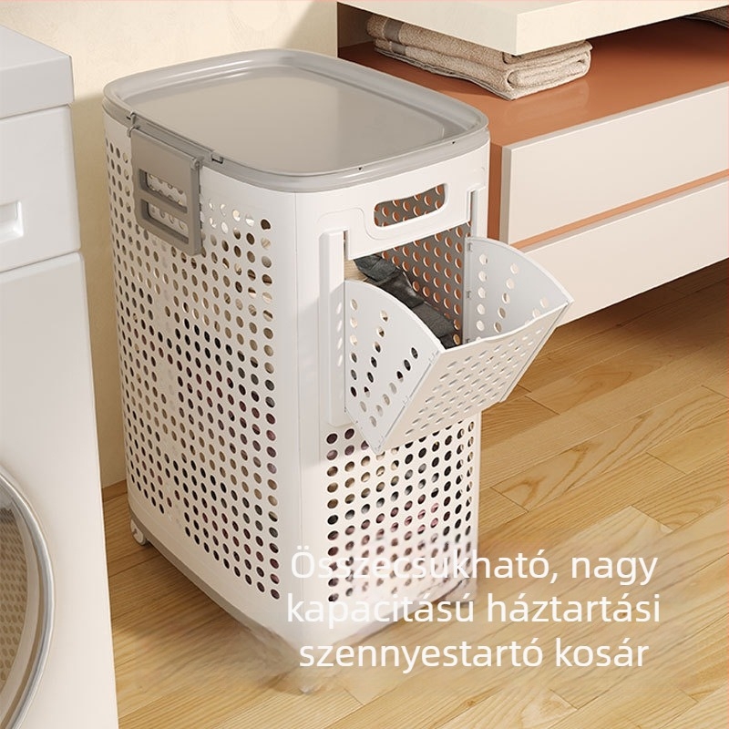 Liba nagy kapacitású műanyag ruhás kosár - háztartási tárolás