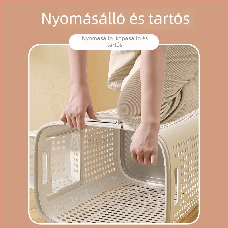 Liba nagy kapacitású műanyag ruhás kosár - háztartási tárolás