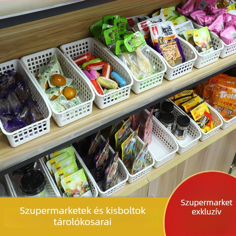Asztali tároló kosár, mini függő rendező a konyhába és a fürdőbe, nassolnivalókra, játékokra és apró tárgyakra