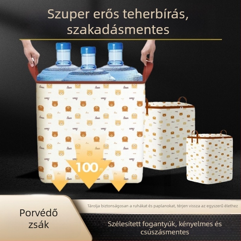 Zárható tároló zacskók ruhákhoz és paplanokhoz, nem szőtt anyagból, nagy kapacitású