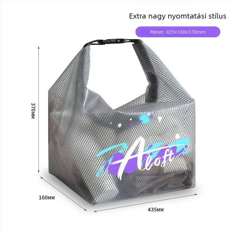 Vízálló tároló táska edzőruhákhoz, úszónadrág és higiéniai termékek számára, nagy kapacitású húzózsinóros utazótáska
