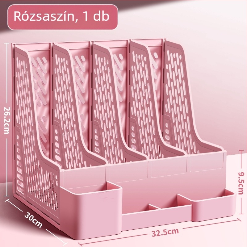 Asztali iratrendező négy rekesszel – PP műanyag