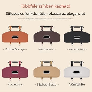 Autóülés hátoldali rendező papírzsebkendő tartóval, pohártartóval és akasztóval