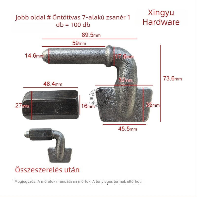 Összeszerelt magas oldalú teherautó-hornyol, levehető csuklós panelhez, hétlevelű csukló a rakodókamrához