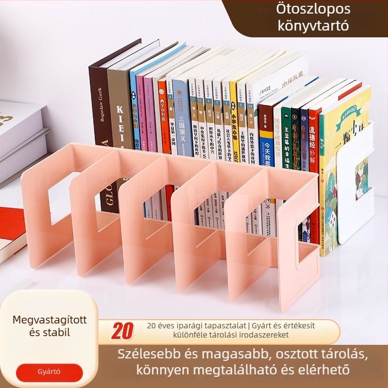Öt oszlopos asztali könyvtartó