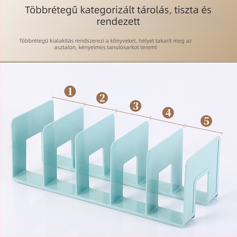Öt oszlopos asztali könyvtartó