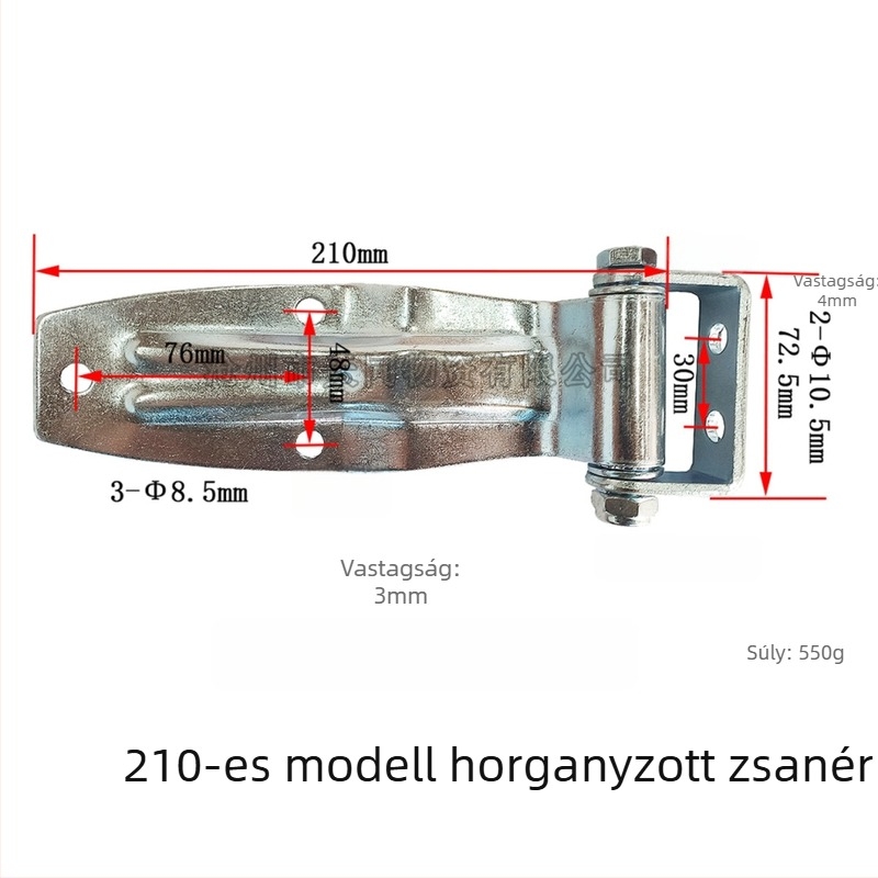Konténerszállító és teherautó-kamraajtókhoz való pántok, galvanizált kovácsolt acélból, hegesztettek