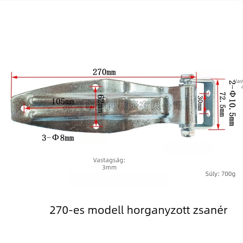 Konténerszállító és teherautó-kamraajtókhoz való pántok, galvanizált kovácsolt acélból, hegesztettek
