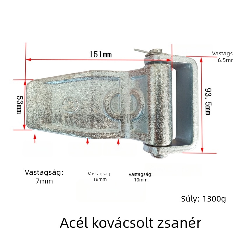 Konténerszállító és teherautó-kamraajtókhoz való pántok, galvanizált kovácsolt acélból, hegesztettek